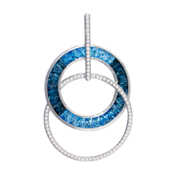 BELLARRI 14kt White Gold Blue Topaz Gemstone Enhancer from the Malibu Collection