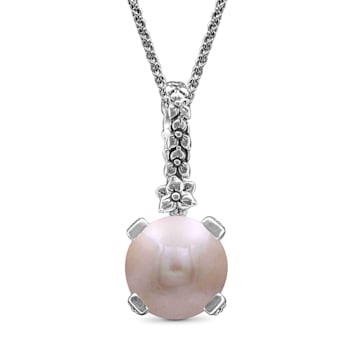 Stephen Dweck Sterling Silver 14mm Round Golden Pearl Pendant