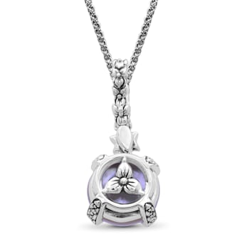 Stephen Dweck Sterling Silver 14mm Round Silver Pearl Pendant