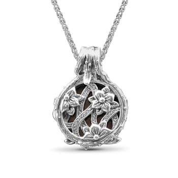 Garden of Stephen 20ct Cognac Quartz Pendant in Sterling Silver