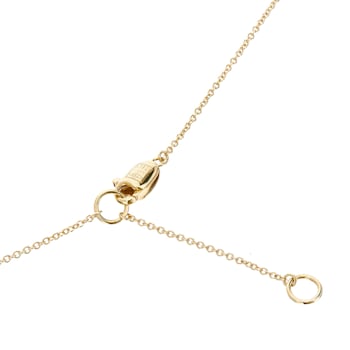 Dainty necklace in 18kt gold, London Blue Topaz and diamonds accent
