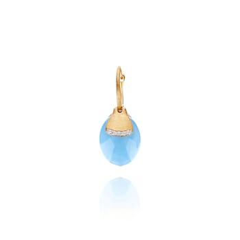 "Azure" 18kt Gold, diamonds and Aquamarine CILIEGINA earrings