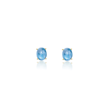 "Azure" 18kt Gold and London Blue Topaz stud earrings