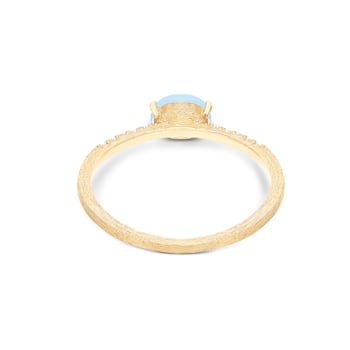 "Azure" 18kt Gold, diamonds and Aquamarine tiny ring