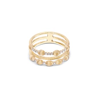 "Elite" 18kt Gold and diamonds triple-band Ring