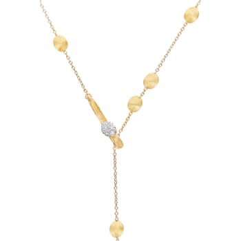 "Soffio" 18kt Gold, and Diamonds Y necklace
