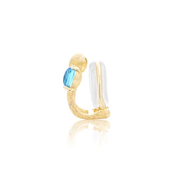 "Trilly" 18kt Gold and London Blue Topaz earcuff