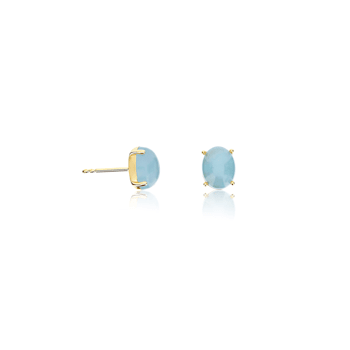 "Azure" 18kt Gold and Aquamarine stud earrings