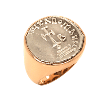 Ancient, Authentic Constans II Coin Ring