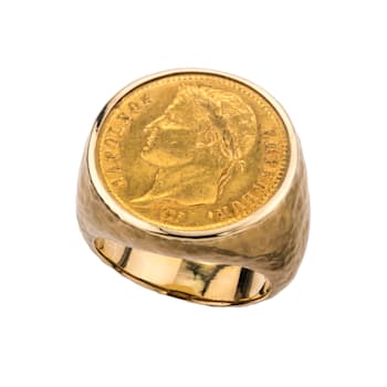 Ancient, Authentic Napoleon Coin 18K Ring