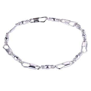 Sterling Silver No Stone chain link style bracelet 8.5"