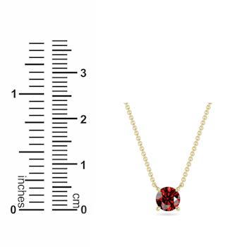 10 Karat Yellow Gold Ruby Pendant Necklace For Women