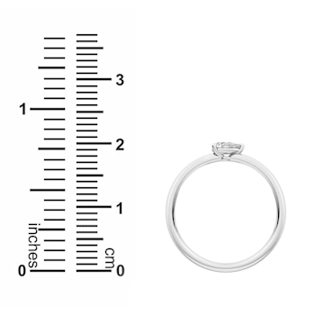 0.25Ct Petite ring with Pear Horizontal Lab Grown Diamond in 14K gold