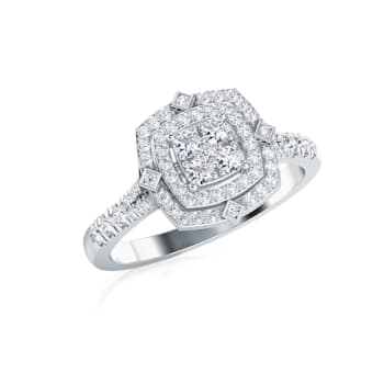 0.53Ct Cluster Fashion Ring Lab Grown Diamond in 10K gold