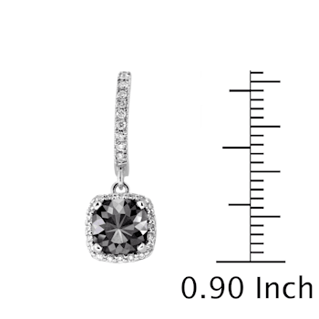 Cushion Cut Black Diamond & Round White Diamond Huggie Hoop Earrings
In 14k Yellow Gold - 3 Cttw