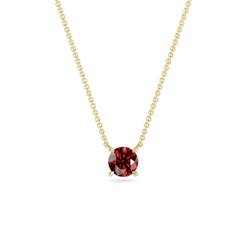 10 Karat Yellow Gold Ruby Pendant Necklace For Women