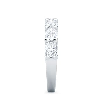 1.50 Ct Oval Shape five stone Lab-Grown Diamond band in Oval set
horizontally in 14K White Gold.