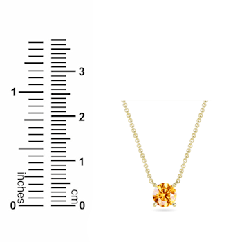10 Karat Yellow Gold Citrine Pendant Necklace For Women