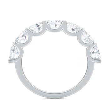 1.50 Ct Oval Shape five stone Lab-Grown Diamond band in Oval set
horizontally in 14K White Gold.