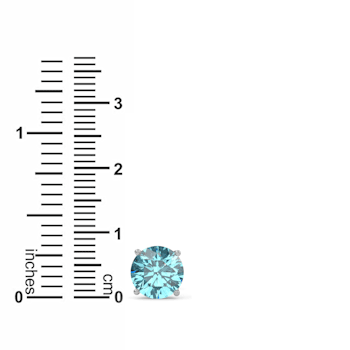 10 Karat White Gold Aquamarine Stud Earrings For Women