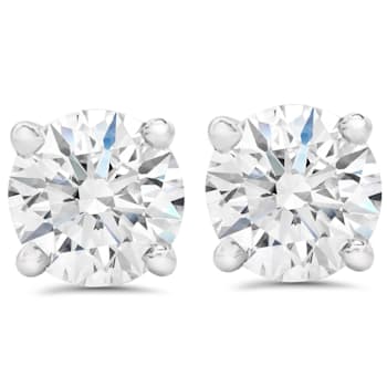<p>1.00 Cts Round Shape Lab-Grown Diamond Earring Studs in 14K White Gold</p>