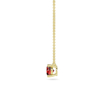 10 Karat Yellow Gold Garnet Pendant Necklace For Women