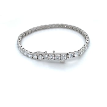10.00Ct Round Four Prong 7inch Crown Tennis Bracelet in Lab Grown
Diamond in 10K gold.
