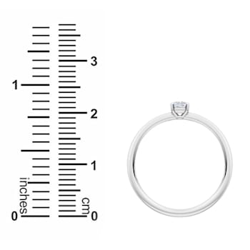 0.25Ct Petite ring with Cushion Lab Grown Diamond in 14K gold