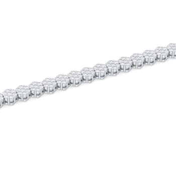 7.00Ct Round Four Prong 7 inch Flower Bracelet in Lab Grown Diamond in
10K gold. (7.00Ct FG - VS-SI)