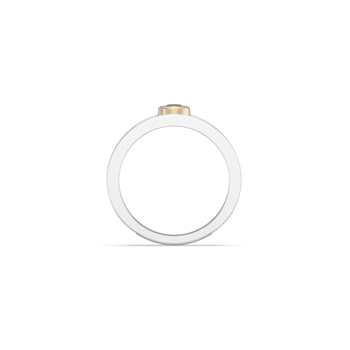 Pink Enamel and Lab Diamond Ring In Sterling Silver