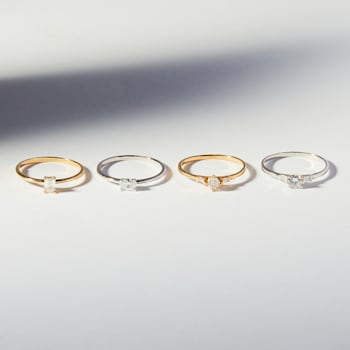 0.25Ct Petite ring with Oval Lab Grown Diamond in 14K gold