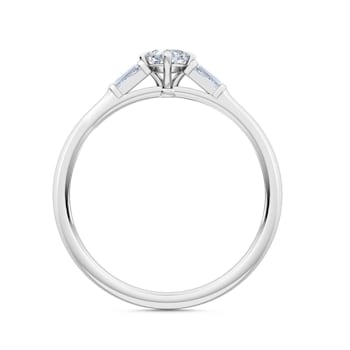 0.30Ct Petite Kite Cushion Ring with Baguettes on side Lab Grown Diamond
in 14K gold