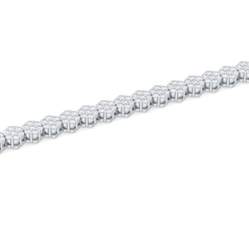 5.00Ct Round Four Prong 7 inch Flower Bracelet in Lab Grown Diamond in
10K gold. (5.00Ct FG - VS-SI)