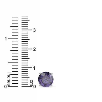 10 Karat White Gold Alexandrite Stud Earrings For Women