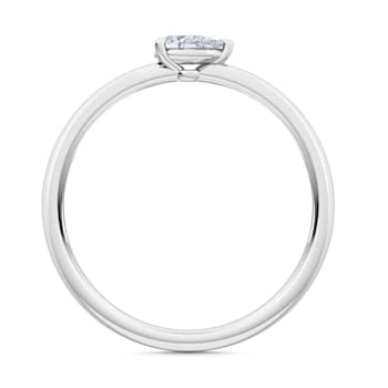 0.25Ct Petite ring with Pear Horizontal Lab Grown Diamond in 14K gold