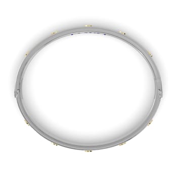 Pink Enamel Bangle Bracelet in 14k Gold Over Sterling Silver 0.6ctw
