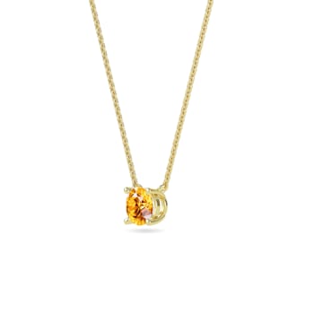 10 Karat Yellow Gold Citrine Pendant Necklace For Women