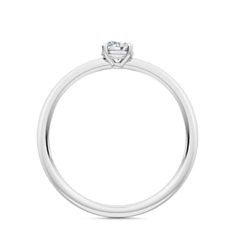 0.25Ct Petite ring with Round Lab Grown Diamond in 14K white gold