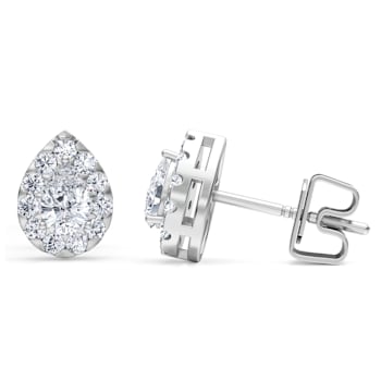 0.50Cts Pear Shaped Lab-Grown Diamond Earrings in 14K White Gold (F-G,
VS-SI, 0.50Cttw)