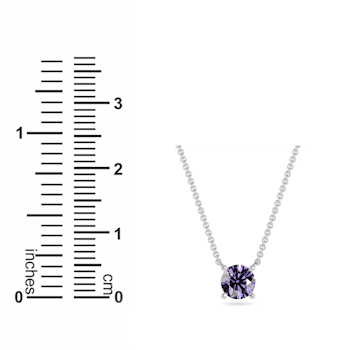 10 Karat White Gold Alexandrite Pendant Necklace For Women