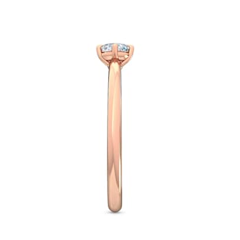 0.25Ct Petite ring with Round Lab Grown Diamond in 14K RoseGold