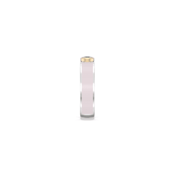 Pink Enamel and Lab Diamond Ring In Sterling Silver
