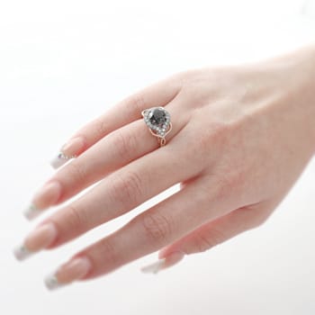 Beverley K 14K Rose gold 0.40ctw Diamond and 2.40ctw Black Diamond Ring