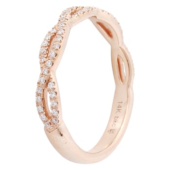 Beverley K 14K Rose Gold 0.16ct Diamond Infinity Band