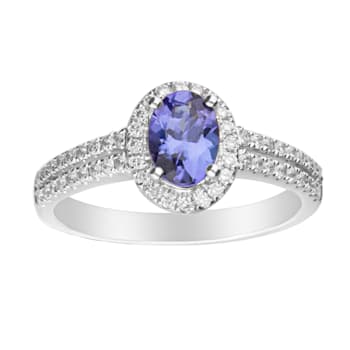 Gin & Grace 14K White Gold Tanzanite and Diamond Ring