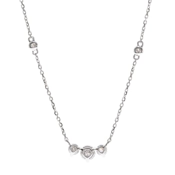 Gin & Grace 14K White Gold Natural White Diamond Necklace