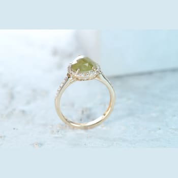 Gin & Grace 14K Yellow Gold Natural Brown and White Diamonds Ring