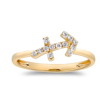 Gin & Grace 10K Yellow Gold Real Diamond Ring (I1)