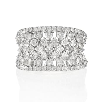 Gin & Grace 14K White Gold Real Diamond Ring (I1)