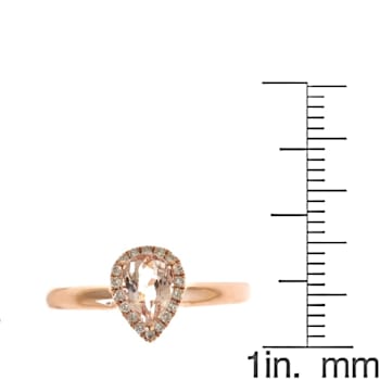 Gin & Grace 14K Rose Gold Morganite and Diamond Ring